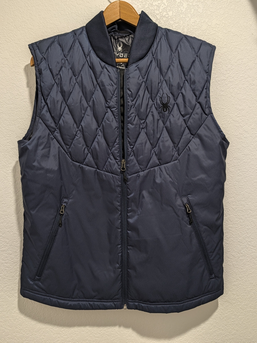 Spyder Men's Navy Blue Quilted Insulated Puffer Vest Size Medium